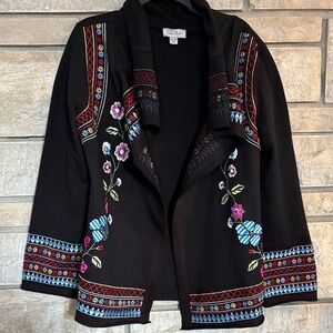 Charlie Paige Black Embroidered Jacket